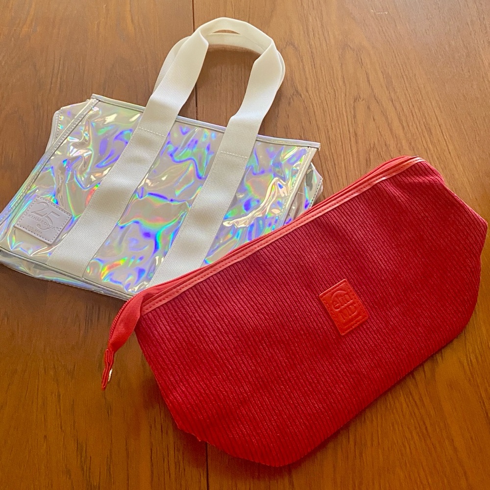 NWOT 2 Great Gifts! Skinmedica zipper bag with handles and Elta MD corduroy bag.
